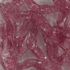 LM0389- SAPATINHO DE ACRILICO ROSA TRANSPARENTE COM GLITER