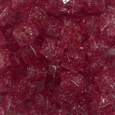 LM0388- QUADRADINHO DE ACRÍLICO Nº08 ROSA TRANSPARENTE COM GLITER