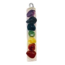 PPB0362 - PINGENTE DE PEDRA SELENITA 7 CHAKRAS